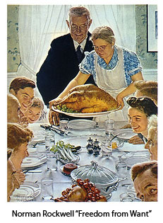 Norman Rockwell, "Freedom from Want"